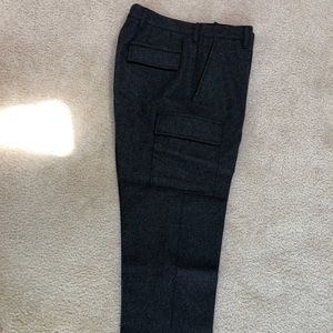 Men’s wool cargo pants.